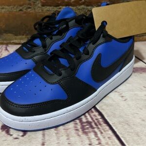 COURT BOROUGH LOW RECRAFT GS Nike Kids Sneakers - Black and Blue